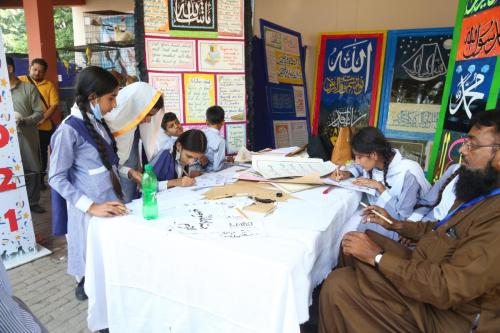 Kids Learning Calligraphy 2